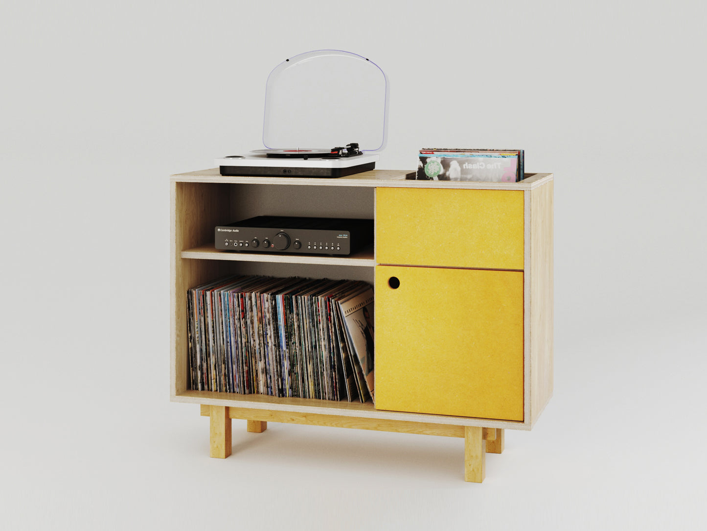 Vinyl Storage and Turntable Stand Model_No.08