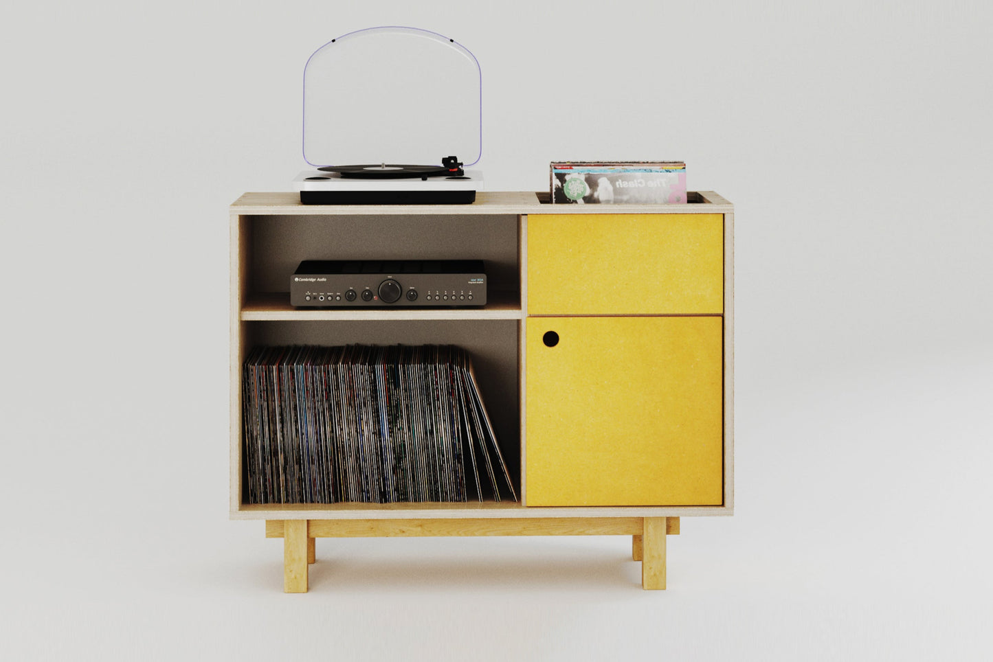 Vinyl Storage and Turntable Stand Model_No.08