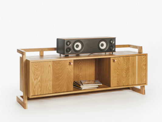 Turntable and Record Storage Media Console Model_No.04
