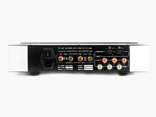 Integrated transistor hifi audiophile amplifier Kunsst SOL II PRO by Haiku Audio -back view